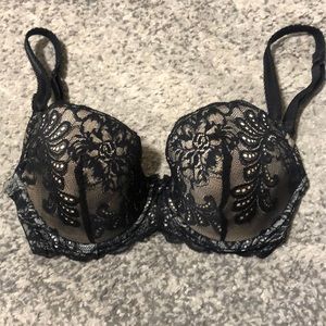 Black lace bra